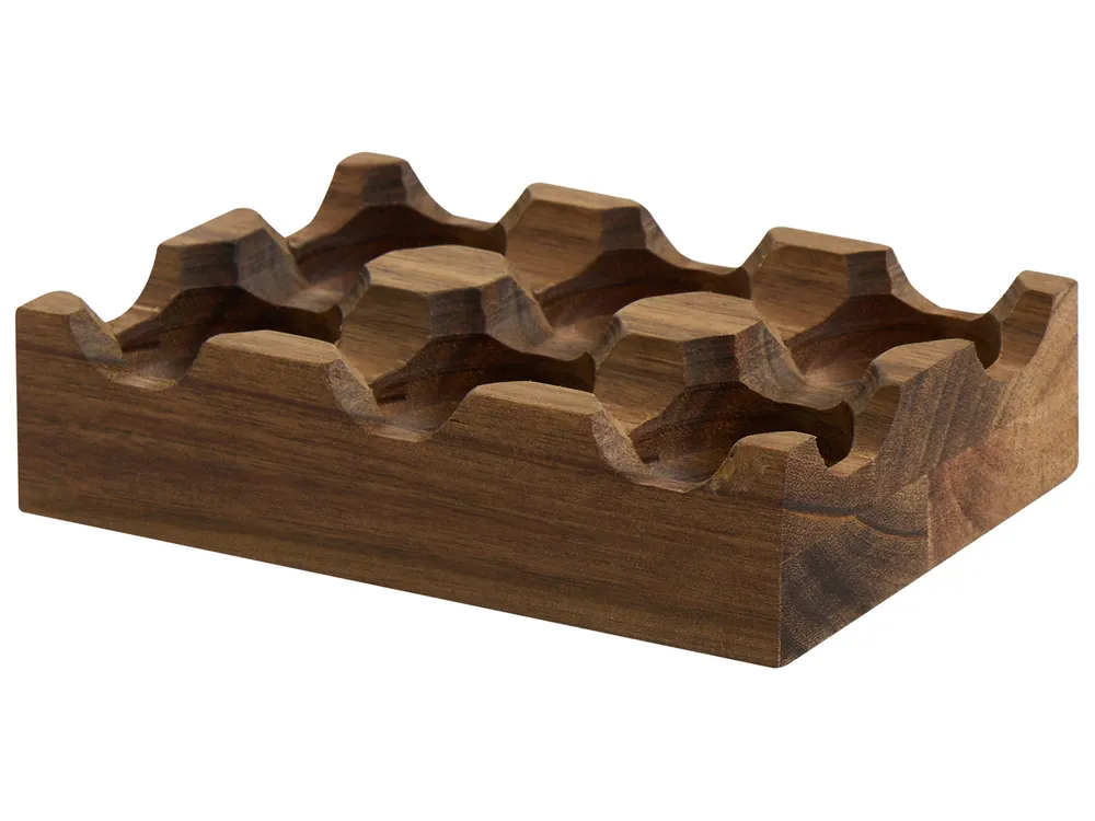 Set da 6 Portauova con 2 supporti FOURNIL Legno d'acacia Marrone_1074633