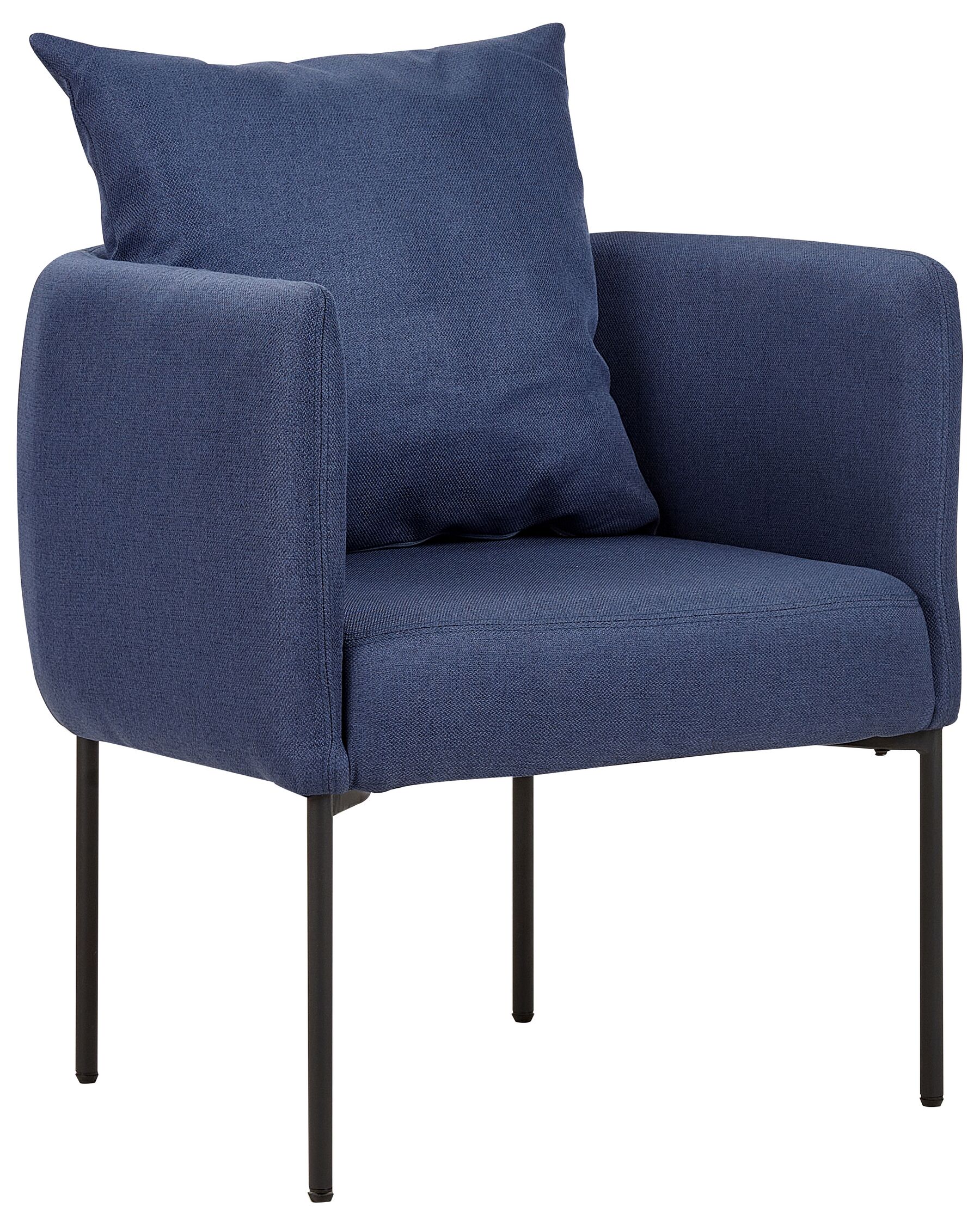 Faux Linen Armchair Dark Blue MALMOS _931304