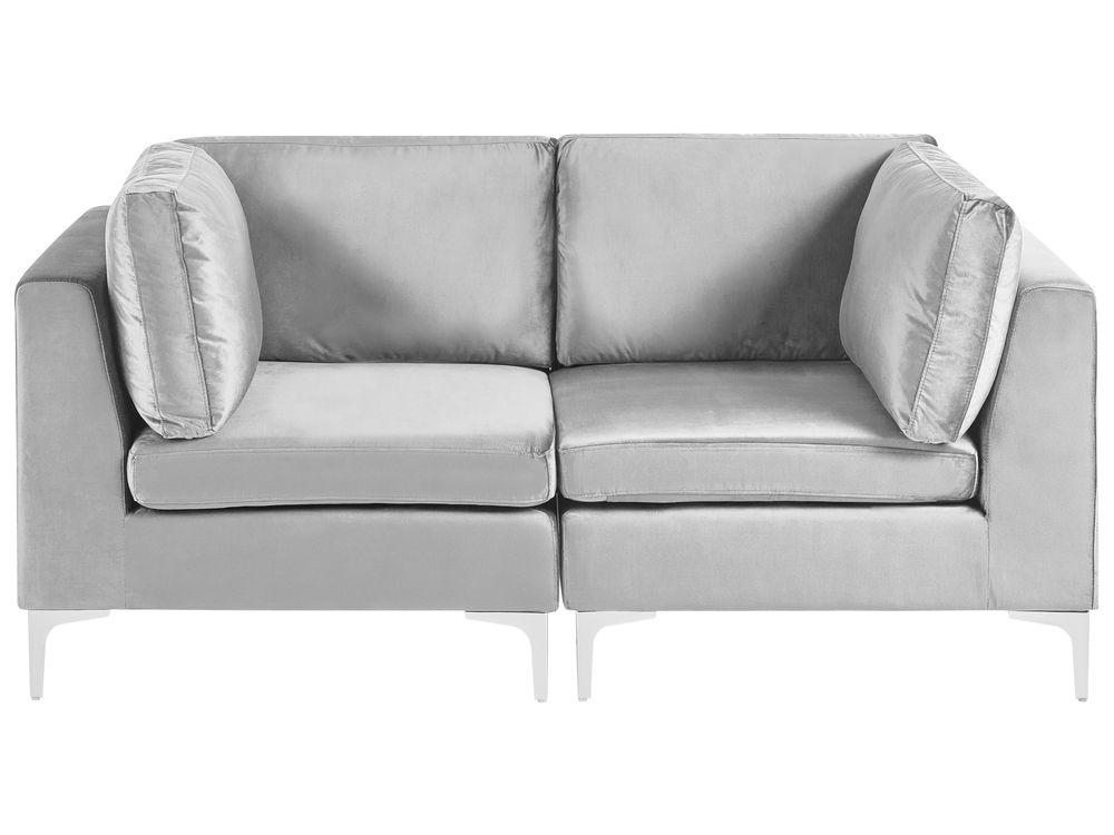 Canapé modulable 2 places EVJA Velours Gris
