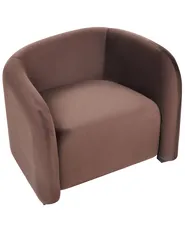 Armchair VELTADA Velvet Dark Brown_1028242