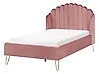Bed Velvet AMBILLOU 120 x 200 cm (EU Small Double) Pink