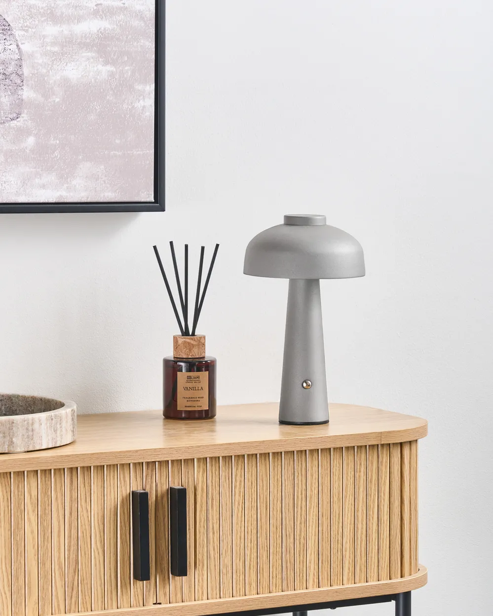 Wireless LED Table Lamp AGUSAN with Dimmer Metal Grey_955314