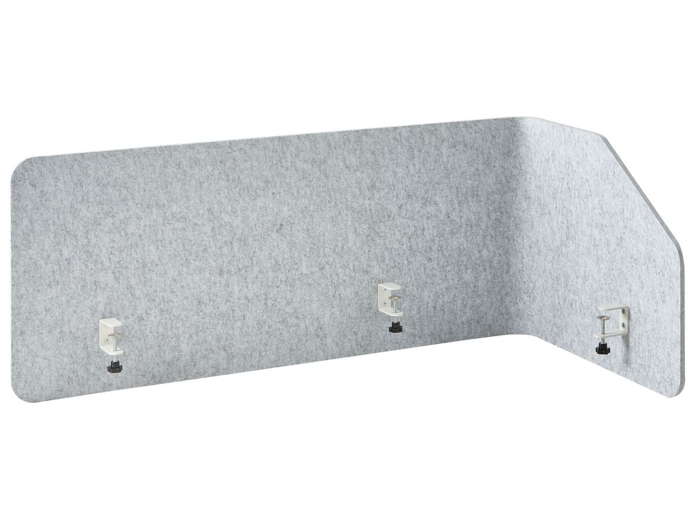 Bureauscheidingswand FOLDY 120 x 50 cm Lichtgrijs