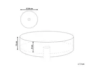 Countertop Basin CALIG ⌀ 360 mm Ceramic Off-White_923403