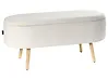 Upholstered Storage Bench OKLAHOMA Chenille Off-White