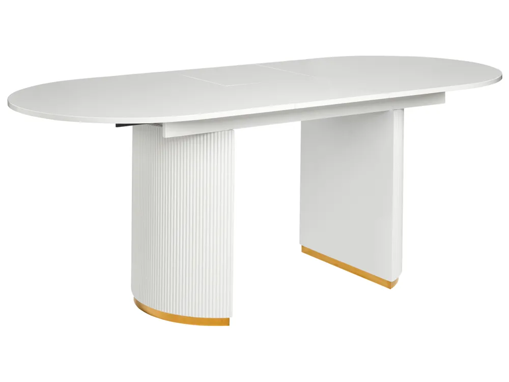 Stół do jadalni rozkładany DULVERTON Biały 160/200 cm 90 cm