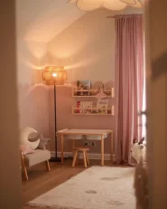 Kids Table and Chair Set KEMPSEY Montessori with Storage Light Brown_1114834