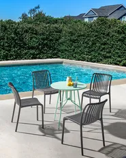 Set di 4 sedie da giardino ARICCIA Nero_988771