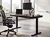 Elektriskt höj- och sänkbart skrivbord KENLY 120 cm x 60 cm med USB-port Svart