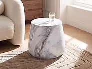 Side Table BIENTINO 46 cm 46 cm Grey Marble_1192573
