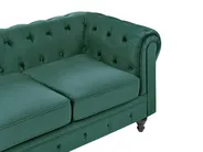 Living Room Set 4 Seater CHESTERFIELD Velvet Emerald Green_707738
