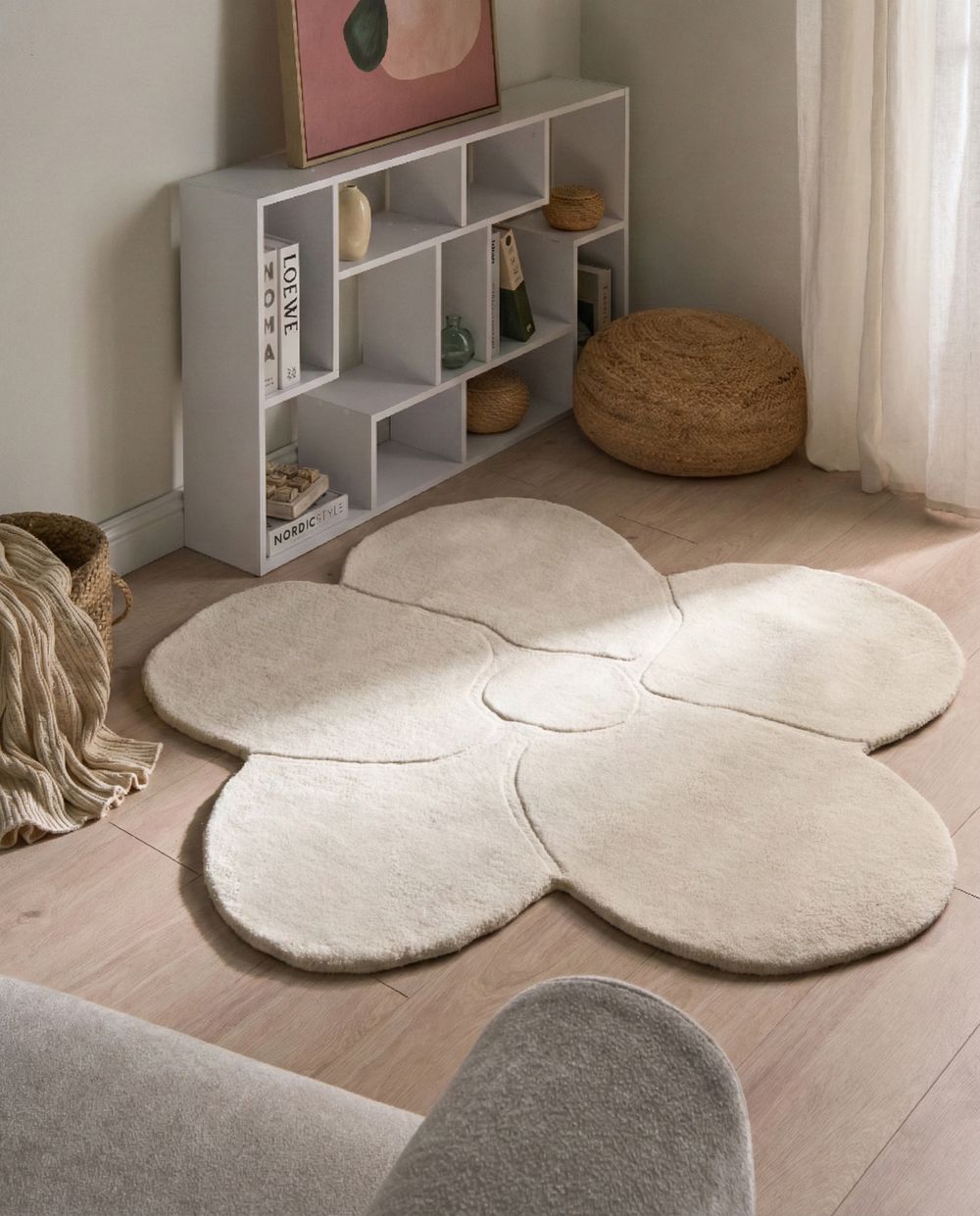 Rug KOKKINI Light Beige ø 140 cm Wool