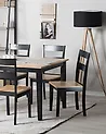 Set of 2 Dining Chairs GEORGIA Wood Black