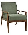Armchair ESRUM Fabric Dark Brown/ Green