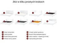 Łóżko wodne Skóra naturalna PARIS 180 x 200 cm Złoty_1015823