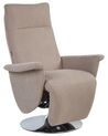 Fauteuil inclinable en tissu beige PRIME_927477