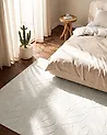 Alfombra de pelo sintético MITCHELL Blanco crema 160 x 160 cm