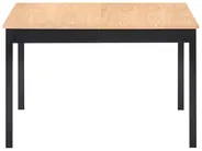 Extending Dining Table HOUSTON Light Brown/ Black 120/150 cm 90 cm Pine ...