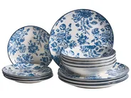 Set of 12 Dinnerware BASIL Porcelain Blue_1061879