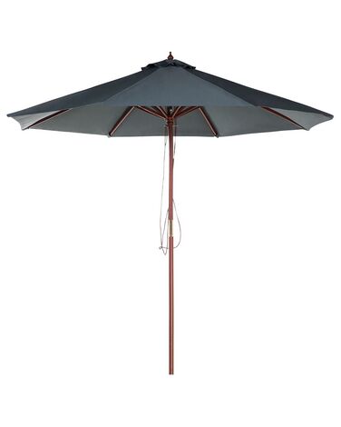 Parasol de jardin en bois avec toile gris foncé ⌀ 270 cm TOSCANA 