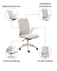 Bürostuhl CAPTAIN Stoff Beige_1073360