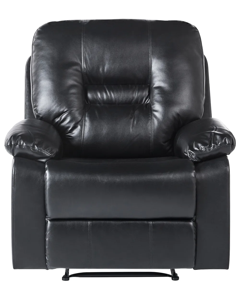 Recliner Chair BERGEN with Footrest Faux Leather Black_1060491