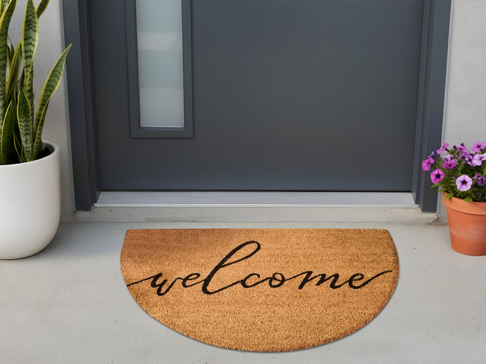 Paillasson AMBUKLAO Naturel 45 x 75 cm Texte Fibre de coco