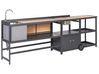 Outdoor Kitchen Set with Sink ORTISEI Light Brown Metal