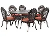 Garden Dining Set 6 Seater LIZZANO with Cushions Metal Dark Brown