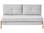 Living Room Set 3 Seater EDLAND with Pouffe Fabric Light Grey_1040969