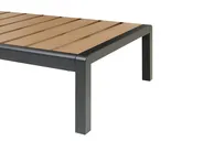 Sun Lounger NARDO Reclining Metal Brown/ Black_862941