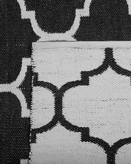 Outdoor Rug ALADANA Black/ White 140 x 200 cm Reversible_733711
