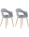 Set de 2 chaises de salle à manger grises UTICA_775240