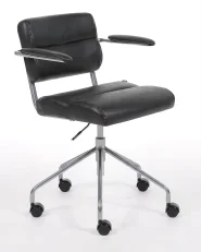 Skrivbordsstol CANDOR Konstläder Svart_1177733