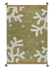 Kids Rug JAJPUR  Green 140 x 200 cm Cotton_1135246