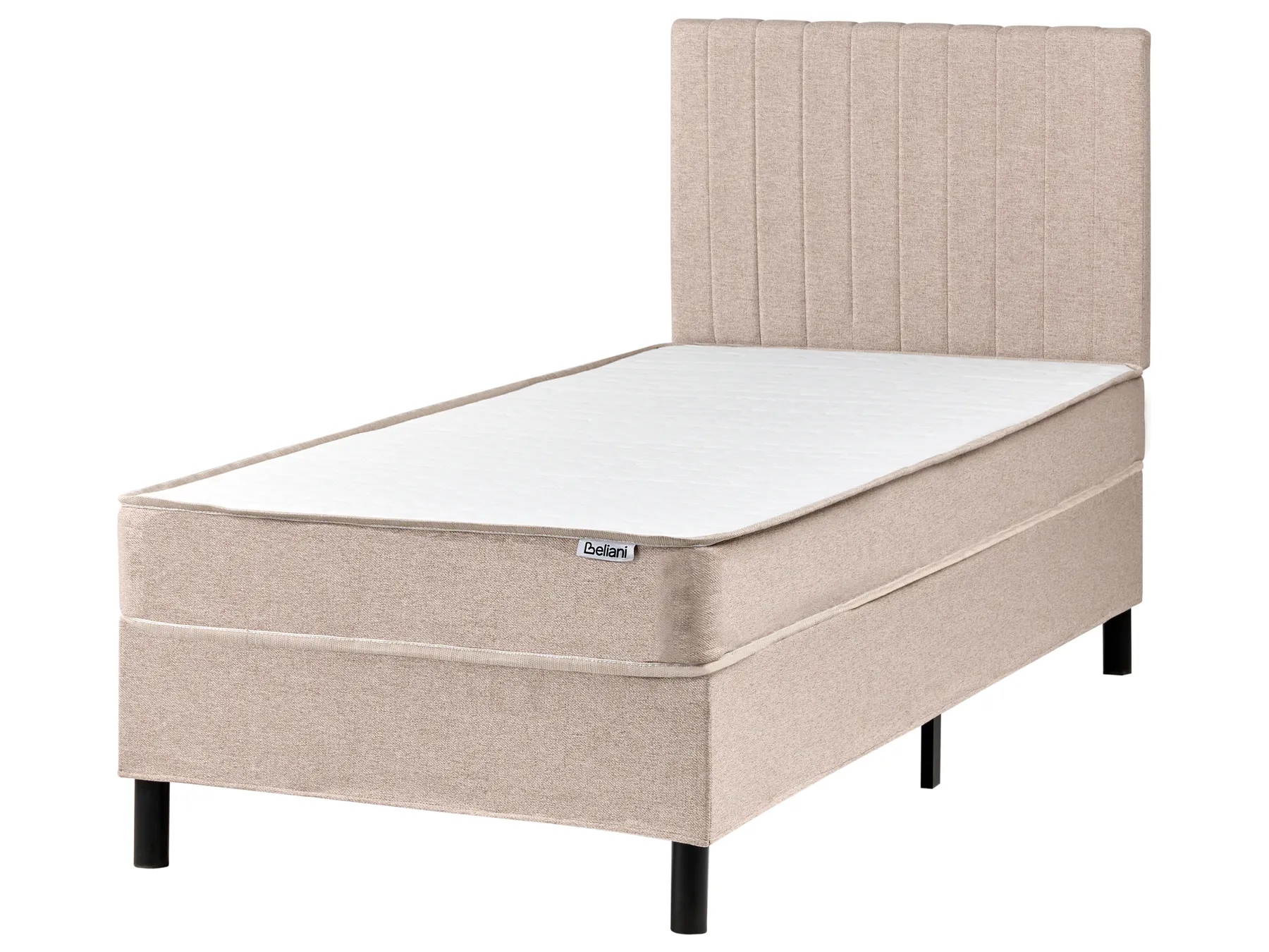 Divan Bed Fabric COUNTESS 90 x 200 cm (EU Single) Beige_1054203