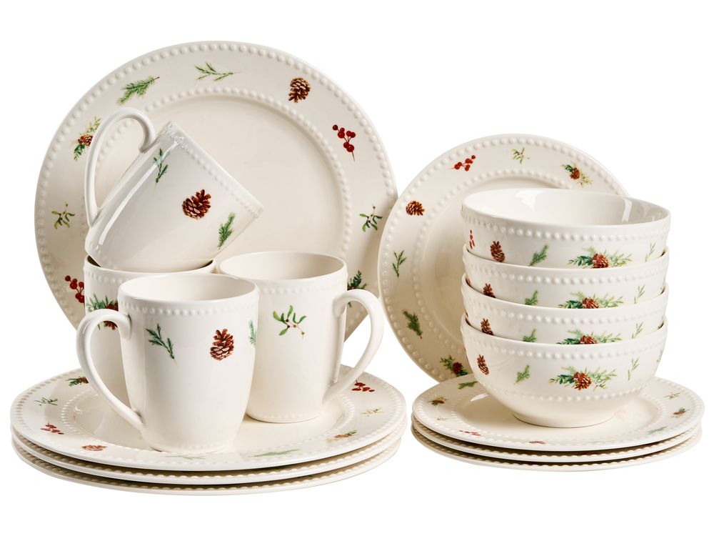 Zastawa stołowa 16-częściowa MARJORAM Porcelana Biały