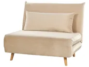 Single Sofa Bed SETTEN Velvet Beige_874975