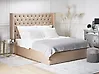 Ottoman Bed LUBBON Velvet Beige 160 x 200 cm (EU King Size)