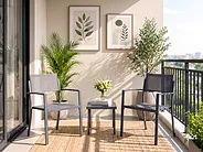 Bistro Set TAVOLETO Metall Dunkelgrau_1154103