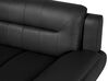Elegáns háromszemélyes műbőr kanapé fekete színben LEIRA_687401