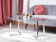 Coffee Table FRESNO Glass Silver_733049
