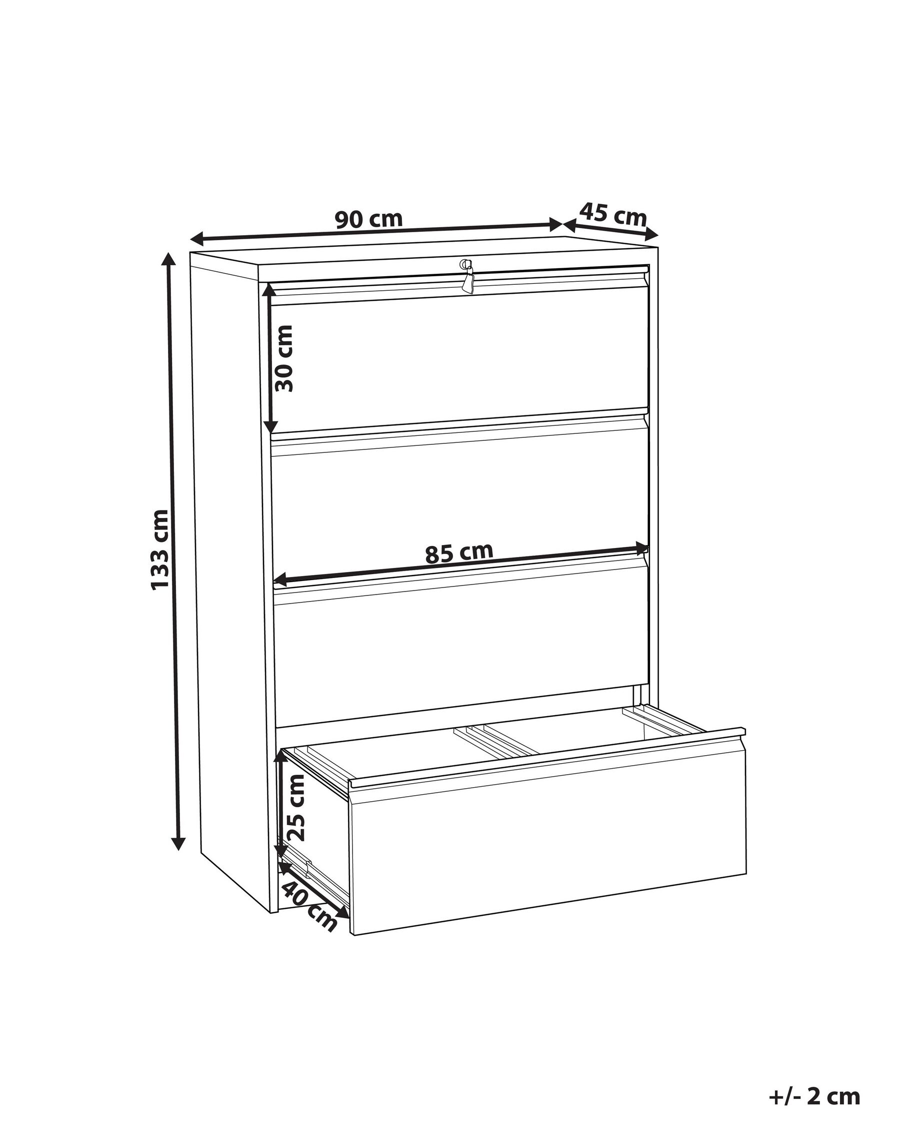 4 Drawer Metal Storage Cabinet White HALITE_929550