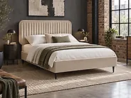 Bed Velvet BRIN 140 x 200 cm (EU Double) Taupe_1178960