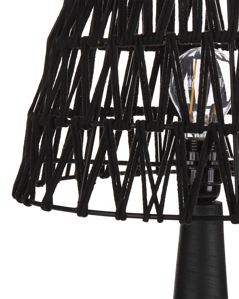 Table Lamp PELLEJAS Mango Wood Black_898916
