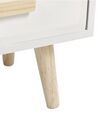 Table de chevet avec 1 tiroir en bois blanc NESIKA_934793