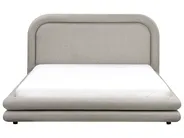 Waterbed Faux Linen LAVARDENS 160 x 200 cm (EU King Size) Taupe_971075