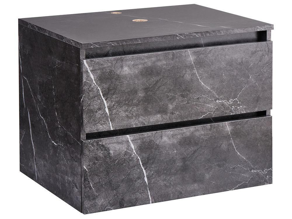 Nástěnná skříňka pod umyvadlo SERRA 60 cm Černý mramor