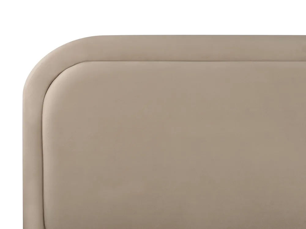 Bed Velvet SUZETTE 140 x 200 cm (EU Double) Beige_916055
