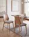 Set of 2 Dining Chairs ABEE Light Brown